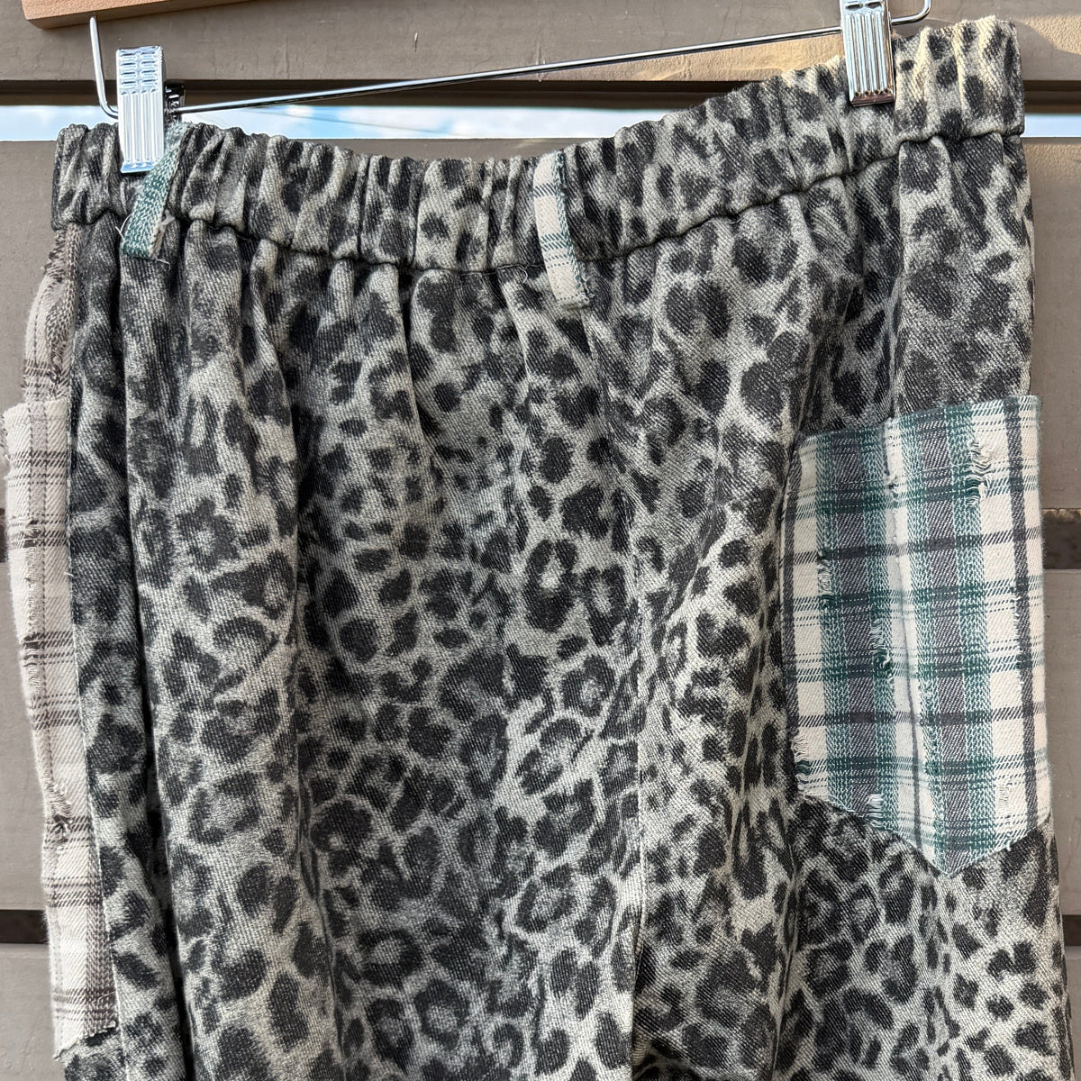 Plaid + Print Patchwork Pants
