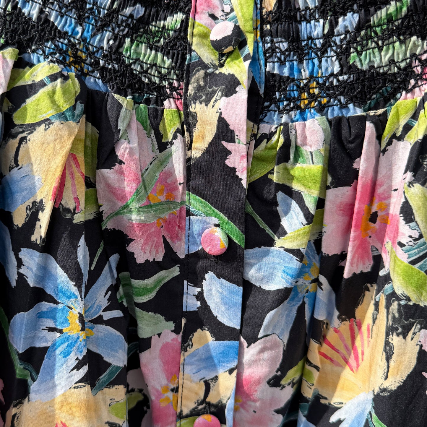Tropical Flower Midi Skirt