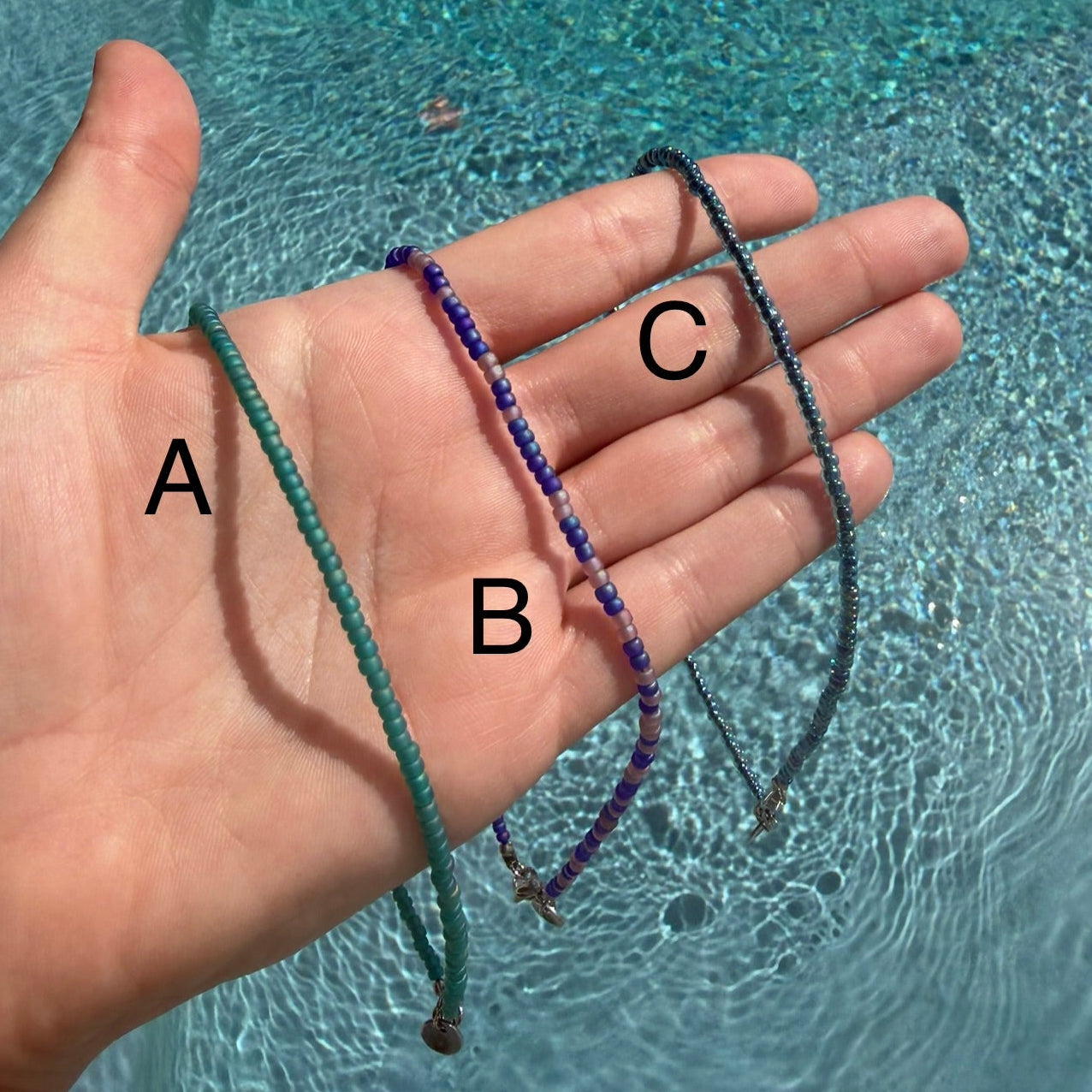 14 Inch Agave Tides' Seed Bead Necklace