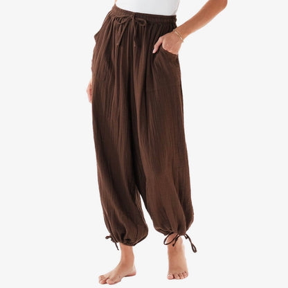 Cotton Drawstring Pants