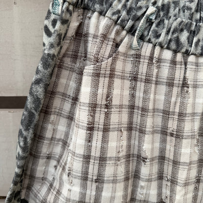 Plaid + Print Patchwork Pants