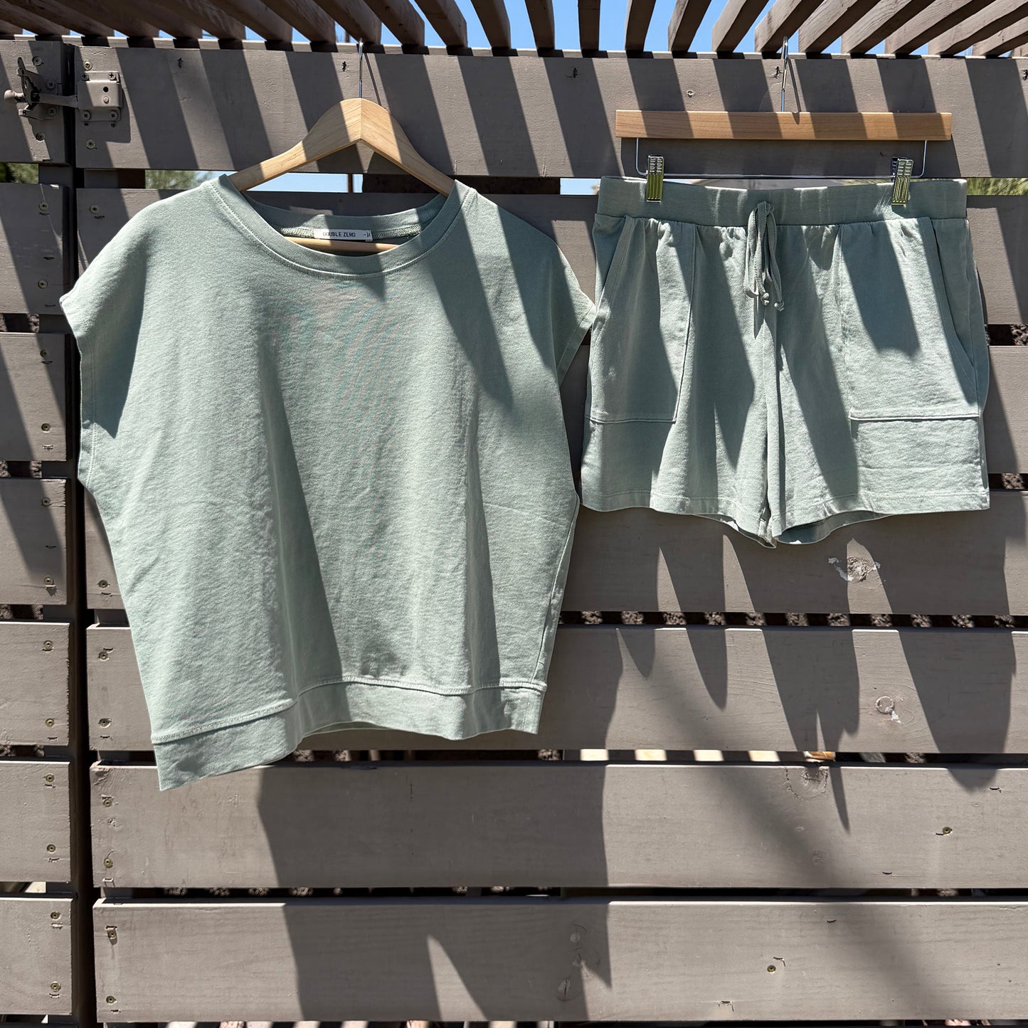 Crew Neck Top and Shorts Set