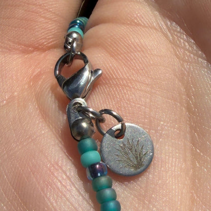 Turquoise Tide Seed Bead Necklace