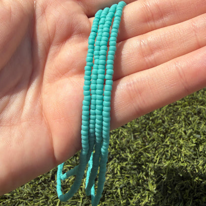 Turquoise Tide Seed Bead Necklace