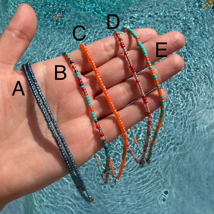 16 Inch Agave Tides' Seed Bead Necklace