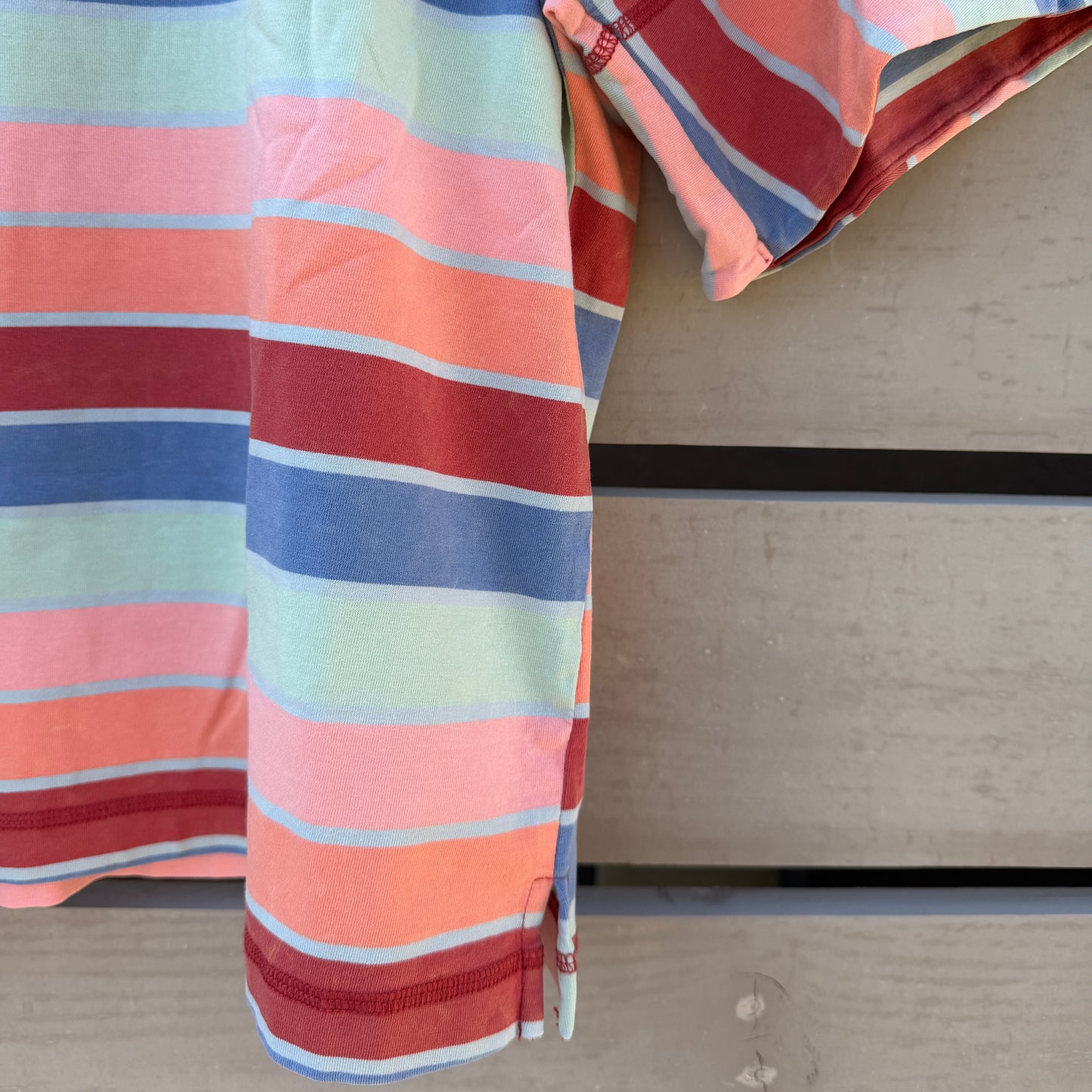 Mineral Wash Multi Stripe Oversized Top