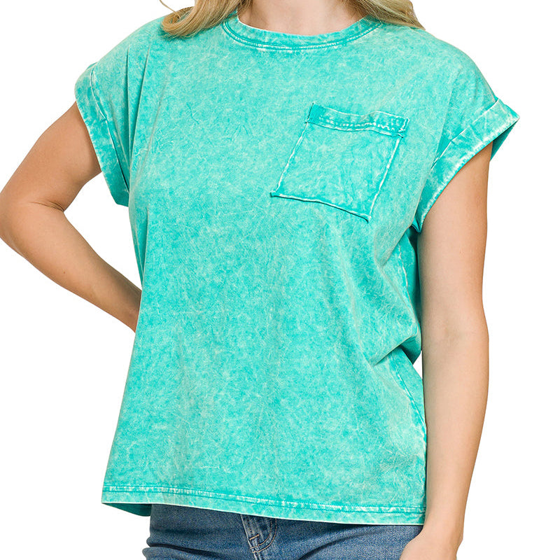 Mineral Wash Pocket Tee