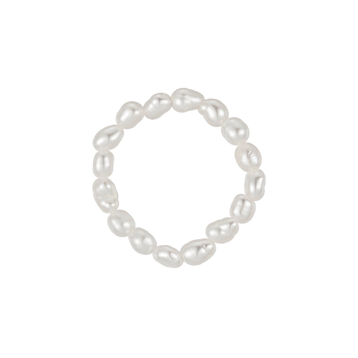 Pearl ring on a white background