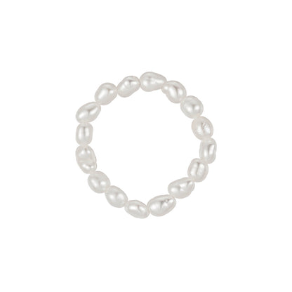 Pearl ring on a white background