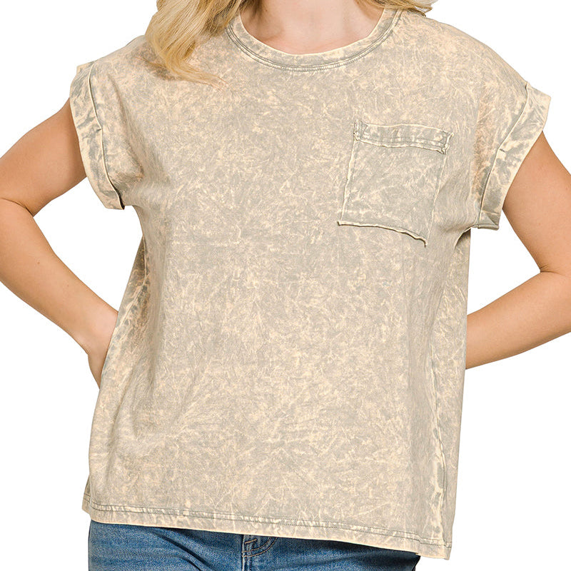Mineral Wash Pocket Tee