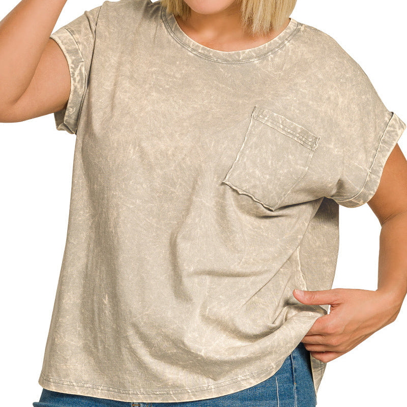 Mineral Wash Pocket Tee