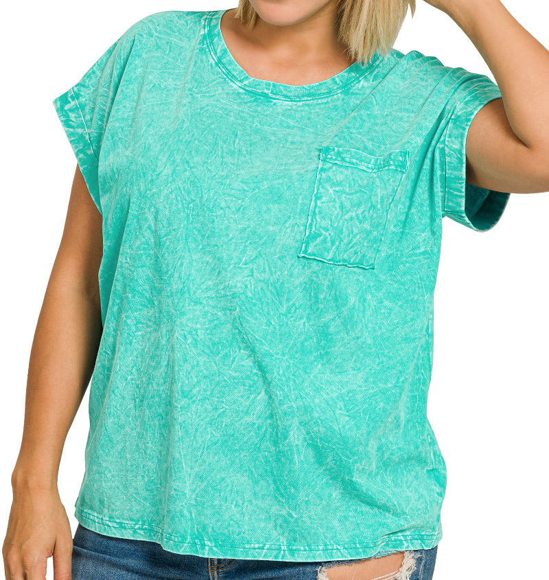 Mineral Wash Pocket Tee