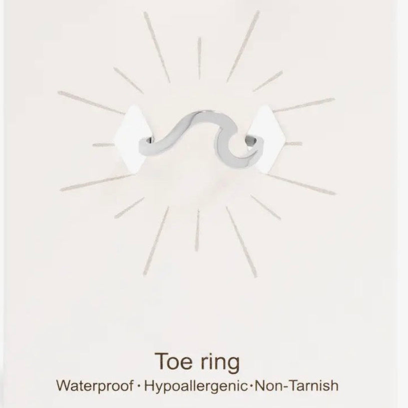 Toe ring on a white card